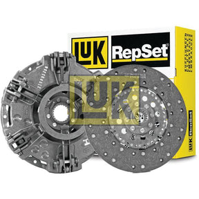 Image of a Sparex Clutch Kit without Bearings - S.146844, including a pressure plate and LUK Captive Disc, with a branded yellow and black box in the background.