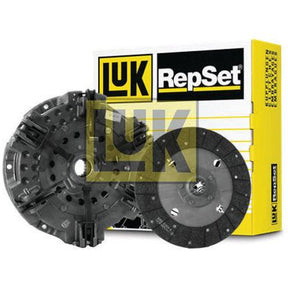 A Sparex S.146970 clutch kit featuring a cermetallic captive disc and pressure plate positioned in front of its branded packaging box.