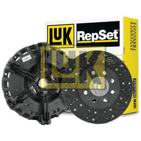 The Sparex Clutch Kit without Bearings - S.146981 featuring two clutch components, including a LUK Captive Disc, is displayed in front of a branded yellow and black box.