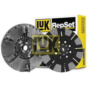 Sparex Clutch Kit without Bearings - S.147310, featuring a durable clutch disc and pressure plate, displayed in front of its branded packaging box. The kit's cerametallic components ensure optimum performance and longevity.