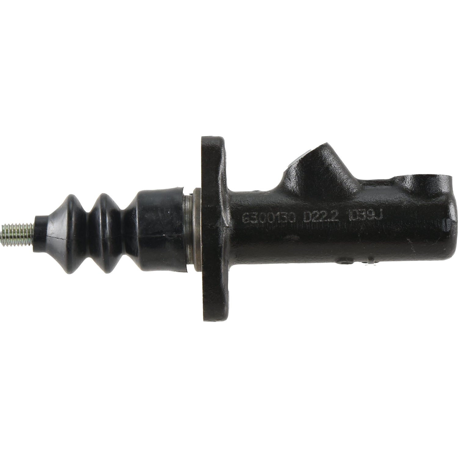 A black Sparex Clutch Master Cylinder (Sparex Part No. S.42272) features a machined surface and rubber boot, compatible with Massey Ferguson tractors.