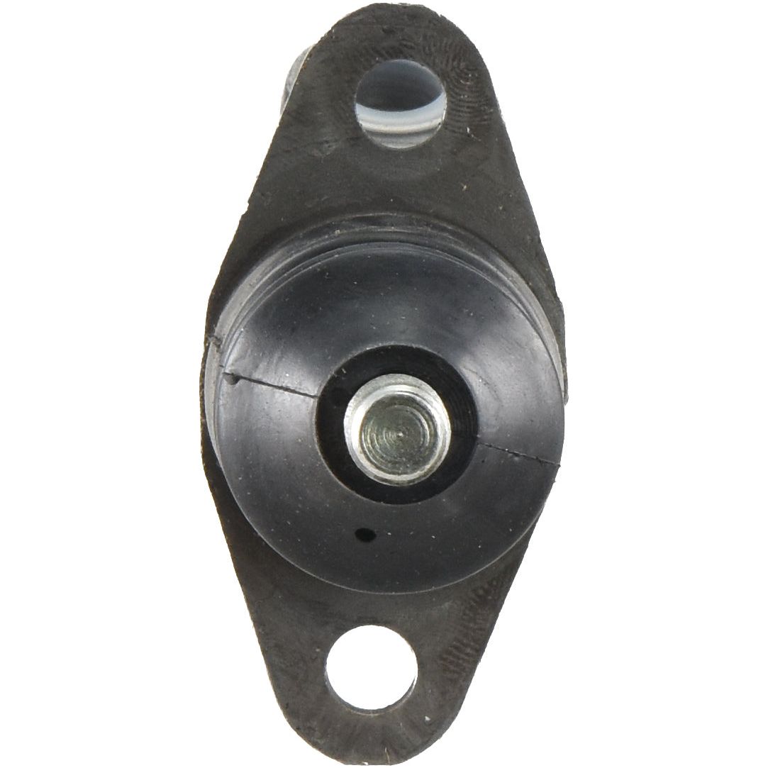 A close-up of a black metal ball joint with a central bolt and two mounting holes on either side, reminiscent of the robust parts found in the Sparex Clutch Master Cylinder, Part No. S.42272.