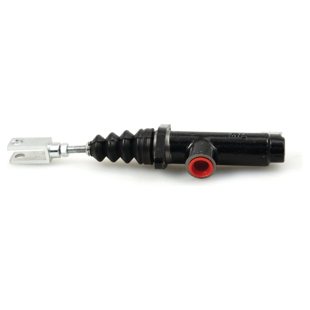 The Sparex Clutch Master Cylinder (Sparex Part No. S.57028) features a black housing, red nozzle, and silver rod on a white background, suitable for Fiat F100.