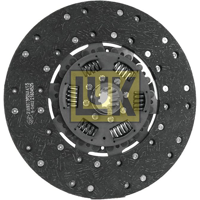 Close-up view of a clutch disc with visible springs and the logo "Sparex" printed in the center. The textured surface and multiple metal rivets showcase its durable design. Suitable for various vehicle models, this Clutch Plate - S.131168 ensures reliable performance under demanding conditions.