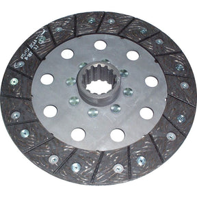 A Sparex Clutch Plate - S.145575, measuring 230mm in diameter, with multiple holes and a central spline hub featuring 14 splines.
