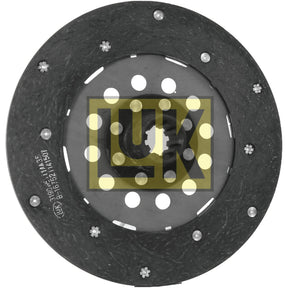 The Clutch Plate - S.145583 from Sparex is a 250mm circular automotive clutch disc adorned with the Luk logo at its center. It features multiple holes around the center and small rivets near the outer edge, utilizes an organic lining material, and is equipped with 10 splines for optimal performance.
