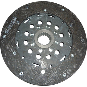 The Sparex Clutch Plate - S.145599 is a 250mm circular metallic disc with multiple holes, 20 splines, and a marked surface texture designed for a vehicle's transmission system.