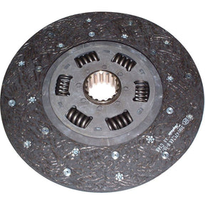 Image of the Sparex Clutch Plate - S.145630, a 280mm circular disc for automotive transmissions. Featuring springs and a center hub, this clutch plate includes a textured surface, metal components, organic lining material, and 16 splines to enhance performance.