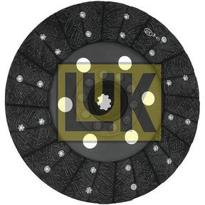 A circular automotive clutch disc labeled Clutch Plate - S.145672 from the Sparex brand, featuring a textured organic lining material and a central hub with a yellow LUK logo, measuring 280mm in diameter.