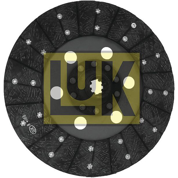 A circular black clutch plate with the yellow "LuK" logo in the center, item S.145672 by Sparex, featuring multiple evenly spaced bolt holes around the perimeter and a disc size of 280mm.