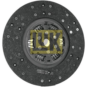 A clutch plate featuring black organic lining material and multiple torsion springs, displaying the "Sparex" brand logo in the center. This product is named Clutch Plate - S.145758.