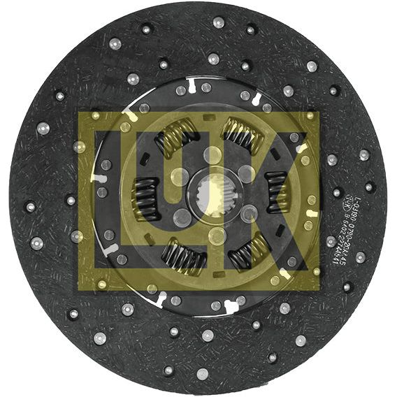 The Clutch Plate - S.145802, from the brand Sparex, is a circular automotive clutch disc with a central hub and several springs, featuring a torsion sprung design and organic lining material.