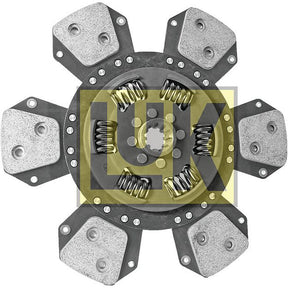 A six-paddle clutch disc with visible springs and friction pads, featuring a torsion sprung mechanism. The brand logo "Sparex" is overlaid in the center of the image, emphasizing its quality. This is identified as Clutch Plate - S.145825.