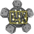 A six-paddle cerametallic clutch disc with a metallic central hub and friction pads, branded as Sparex Clutch Plate - S.145827, is displayed. The LUK logo is prominently overlaid on the image, highlighting the Disc Size 300mm.