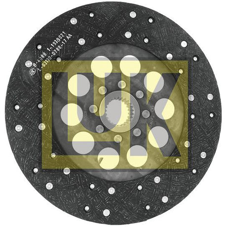 A circular clutch plate labeled "Sparex" prominently displayed on it. The S.145858 clutch plate features a textured lining material and bolt holes around its perimeter.