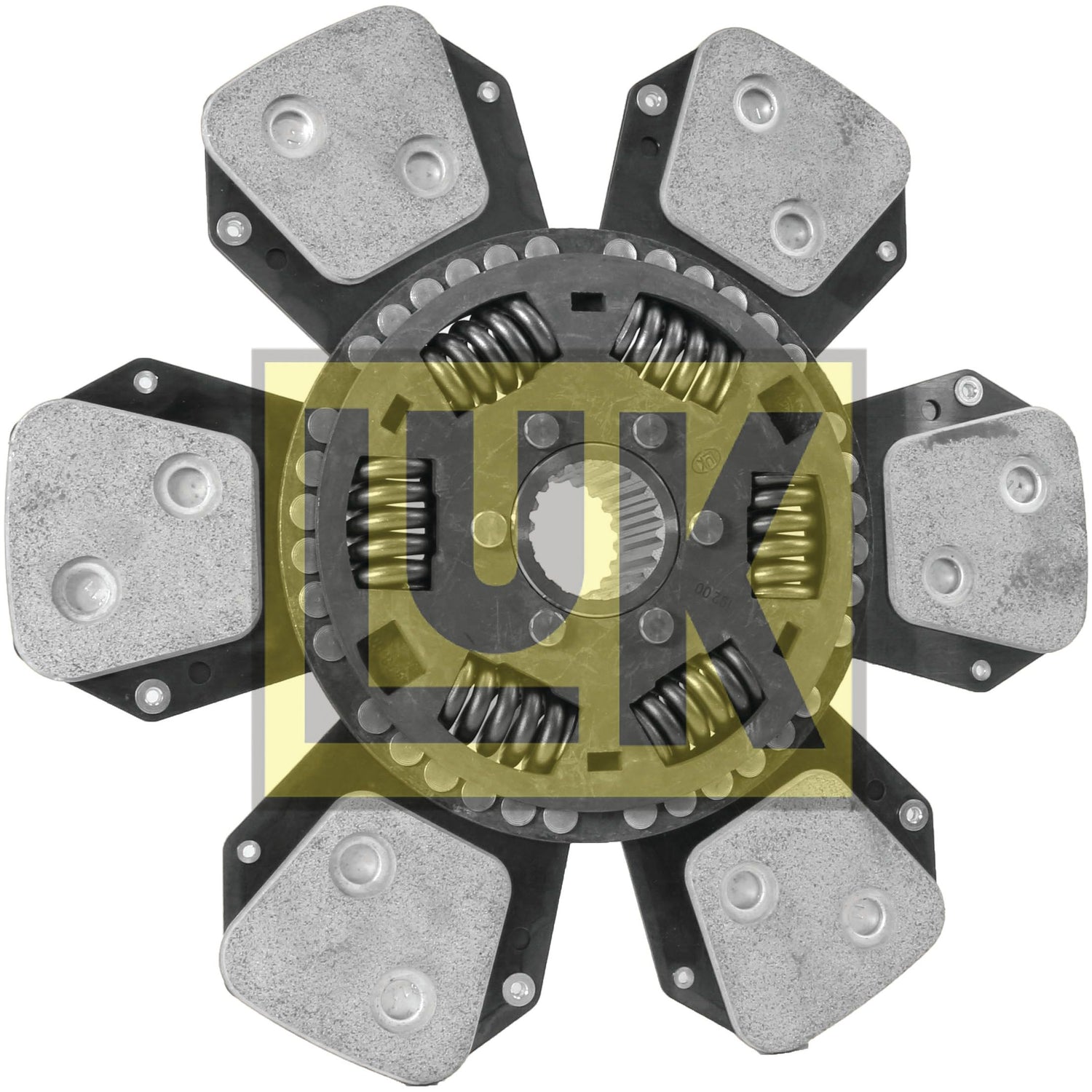 Image of a six-petal automotive clutch plate assembly with visible springs and friction surfaces, featuring the text "Sparex" overlaid in the center. The torsion sprung disc ensures smoother transitions, and it boasts Mercedes Benz compatibility for premium performance. Product Name: Clutch Plate - S.145894