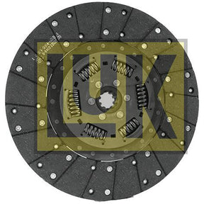 Image of a Sparex Clutch Plate - S.145904 with visible springs and friction material, featuring a 327mm disc size and lining material organic.