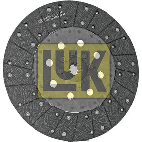 Close-up view of a circular automotive clutch disc with the brand name "Sparex" prominently displayed in the center. The Clutch Plate - S.145930, noted for its durable lining material, has a textured surface with visible rivets and holes.