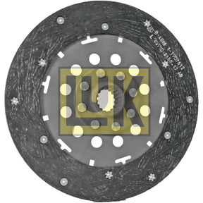 A circular clutch plate for cars that features a textured friction surface, central hub splines, and multiple perforations. The plate is branded as "Sparex" with the product name "Clutch Plate - S.61260.