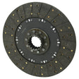 The Clutch Plate - S.72734 by Sparex features a textured friction surface, bolt holes, and a central spline hub for transmission connection. The disc size and lining material are optimized for performance and durability.