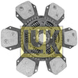 The Sparex Clutch Plate - S.72766 is a metallic automotive clutch disc featuring six friction pads made from high-quality lining material, visible torsion sprung springs, and overlaid with the LUK logo.