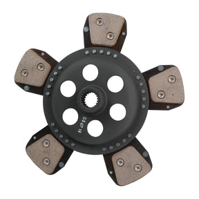 Close-up of the Sparex Clutch Plate - S.73032, featuring a six-paddle design with a central hub, torsion damped for smoother operation, and six friction pads evenly spaced around the perimeter.