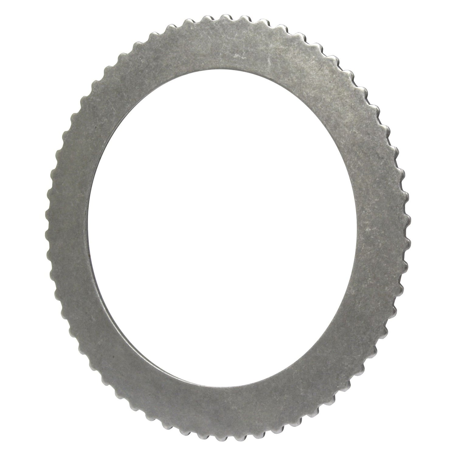 The Clutch Plate - Steel - S.73185 by Sparex is a metal circular gear with evenly spaced teeth along the outer edge, and it features an external spline for enhanced compatibility when viewed from the front.