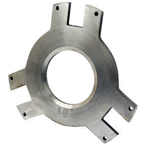 The Sparex Clutch Pressure Plate (Part No. S.40717) is a metal flange featuring four protruding tabs and a central circular opening, designed to be compatible with Massey Ferguson models and ideal as a friction plate replacement.