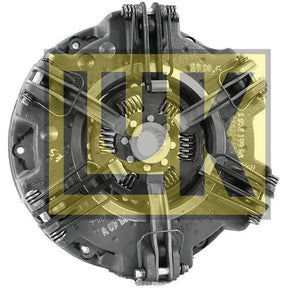 Close-up of a mechanical clutch pressure plate assembly featuring metal springs and friction surfaces, with a yellow and black "Sparex" logo prominently displayed at the center, reminiscent of John Deere quality. The product is identified as Clutch Pressure Plate | Sparex Part No.S.69278.