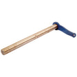 A Clutch Shaft Sleeve (Sparex Part No. S.66349) with a metallic lever rod and blue handle attachment, showcased on a white background. Ideal for Ford/New Holland machinery from the Sparex brand.