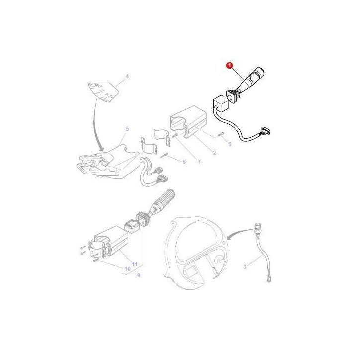 Combi Switch - 3713669M4 - Massey Tractor Parts