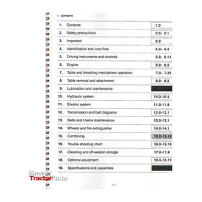 Massey Ferguson 27/29/31 Combine Operators Manual - D63000701 | OEM | Massey Ferguson parts | Manuals-Massey Ferguson-Farming Parts,Repair & Reference Manuals,Tractor Parts,Workshop & Merchandising,Workshop Equipment