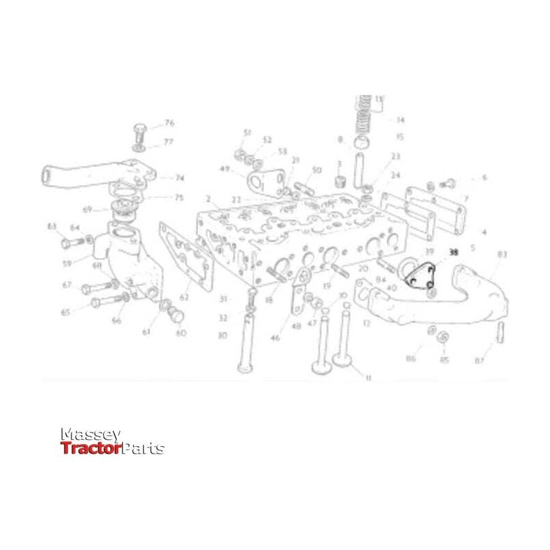 Massey Ferguson Combustion Cap - 746472M1 | OEM | Massey Ferguson parts | Engine Parts-Massey Ferguson-Cylinder Head Components,Cylinder Heads,Engine & Filters,Engine Parts,Farming Parts,Tractor Parts