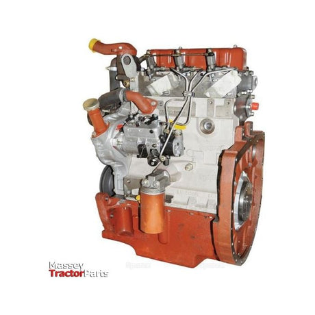 A Complete Engine: AD3.152 (Lip Seal) - S.44103 with red and metallic parts, featuring a Fuel Injection Pump, produced by Sparex, is displayed against a white background.