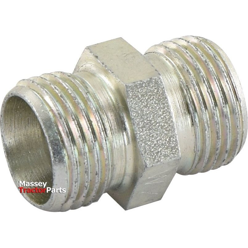 A metallic hex nipple fitting with threaded ends, typically used for plumbing or mechanical connections. Branded "Sparex" and compatible with GS12L compression fitting systems (Compression Fitting - Ref. GS12L | Sparex Part No.S.139425).