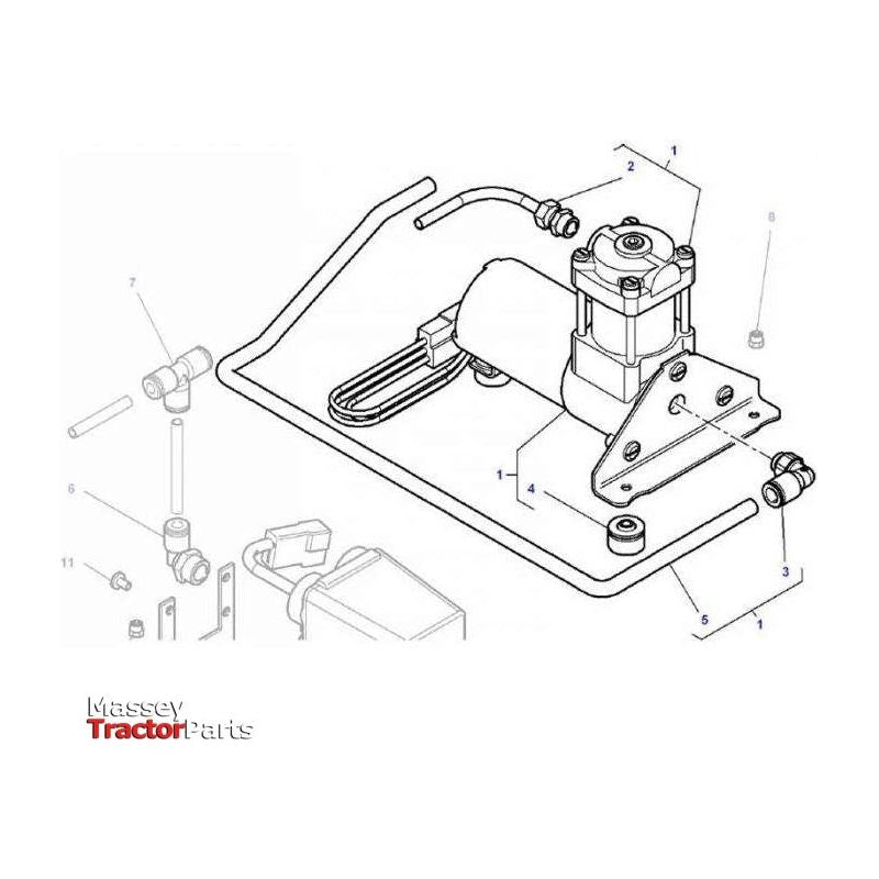 Massey Ferguson Compressor Cab Suspension - 4275812M93 | OEM | Massey Ferguson parts | Cab Interior-Massey Ferguson-Cabin & Body Panels,Farming Parts,Tractor Parts