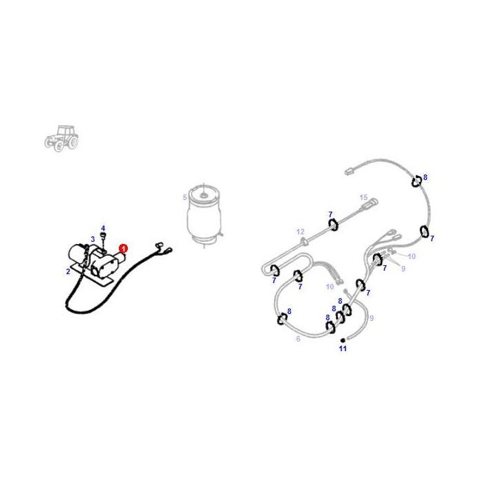 Compressor - F930500030150 - Massey Tractor Parts