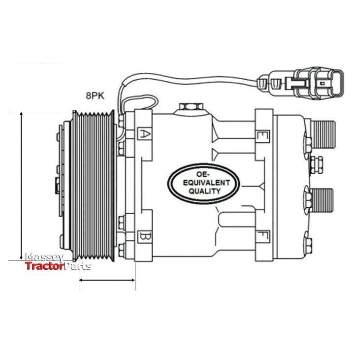 Compressor (SD5H14HD)
 - S.111890 - Farming Parts
