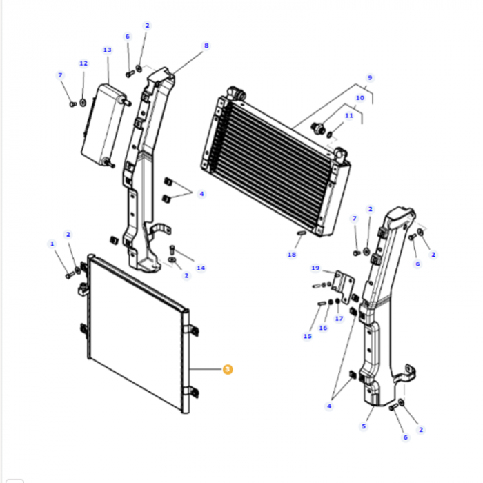 Condenser - 4292045M5 - Massey Tractor Parts