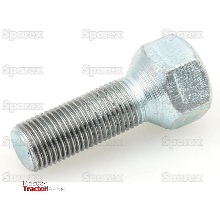 Close-up of the Sparex Cone Wheel Bolt, 9/16'' x 2'' (UNF) (Sparex Part No. S.14945), with a hexagonal head, placed against a plain background. The bolt has visible threading and appears to be a part used for mechanical fastening.