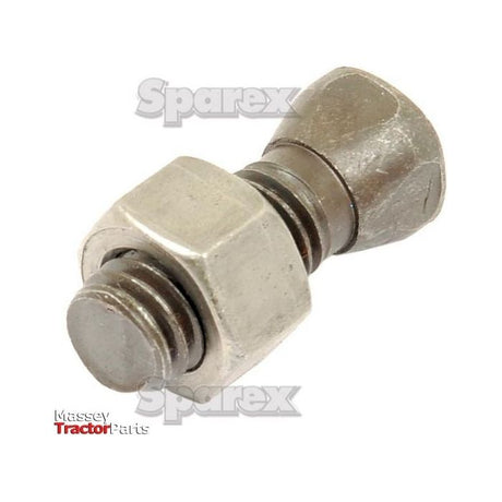 Conical Head Bolt 4 Flats With Nut (TC4M) - 3/8'' x 1 3/16'', Tensile strength 10.9 (25&nbsp;pcs. Box) - S.22807 - Farming Parts