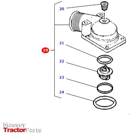 Massey Ferguson Connection - 4224700M91 | OEM | Massey Ferguson parts | Gaskets-Massey Ferguson-Engine & Filters,Farming Parts,Fuel Delivery Parts,Injection Pumps,Tractor Parts