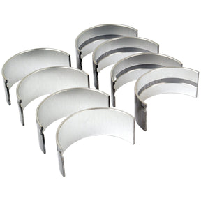 Product Description: The Conrod Bearing Std. Set (Sparex Part No. S.43168), a set of eight silver-colored engine bearings, is perfectly crafted for the Massey Ferguson 23C 4 Cyl Diesel Engine. Each bearing features a semi-circular shape with a smooth inner surface, making it an ideal Sparex replacement part.
