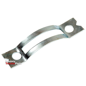 A metallic bracket labeled "Sparex" with part number S.42420, featuring two circular holes and a curved middle section, compatible with Massey Ferguson models.