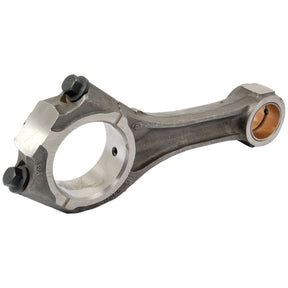 The Sparex Conrod | Sparex Part No.S.58940 is a metal connecting rod used in internal combustion engines, such as the Fiat 1000. It features a large circular end and a smaller end, equipped with bolts and a bronze bushing, to link the piston to the crankshaft.