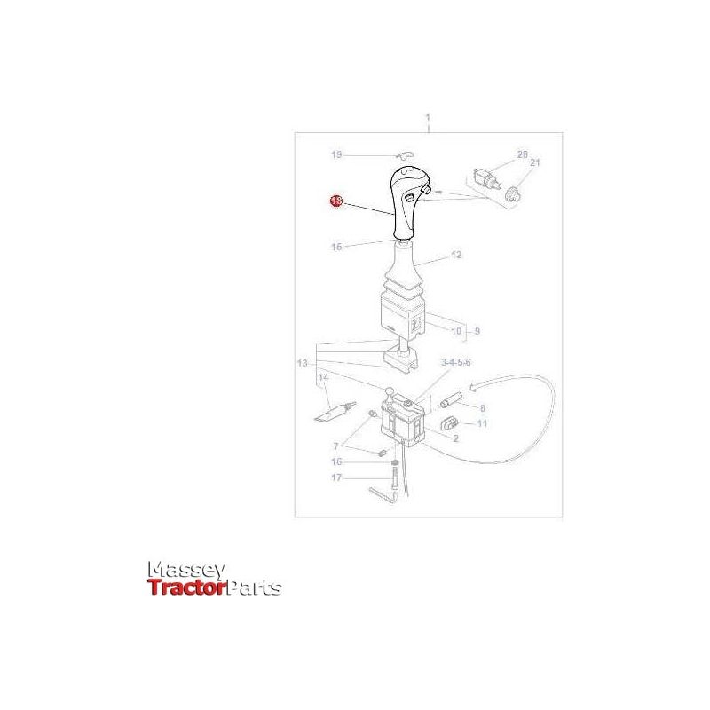 Massey Ferguson Control Lever - AL5020377 | OEM | Massey Ferguson parts | Hydraulics-Massey Ferguson-