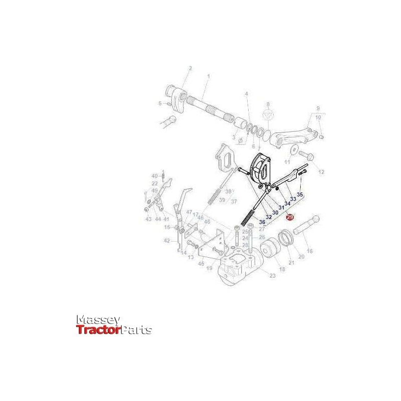 Massey Ferguson Control Lever - 1660324M91 | OEM | Massey Ferguson parts | Hydraulics-Massey Ferguson-Draft Control Components,Farming Parts,Hydraulics,Tractor Hydraulic,Tractor Parts