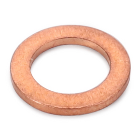 The AGCO Massey Ferguson - Copper Washer 6mm - 3000136X1 features a round shape and a hollow center, making it ideal for use in Massey Ferguson tractor parts, particularly the 300 Series.