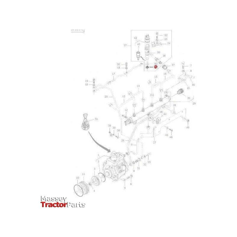 Massey Ferguson Copper Washer - V837069032 | OEM | Massey Ferguson parts | Injectors-Massey Ferguson-Farming Parts,Hydraulic Couplings,Hydraulics,Tractor Parts