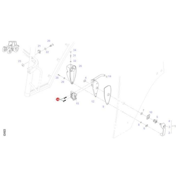 Countersunk Cap Screw - X497825500000 - Massey Tractor Parts